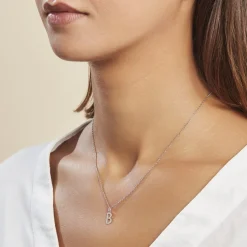 Histoire d'Or Pendentif Ionia Lettre or blanc Discount