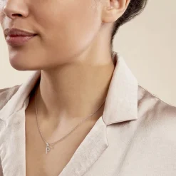 Histoire d'Or Pendentif Ionia Lettre or blanc Hot