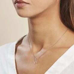 Histoire d'Or Pendentif Ionia Lettre or blanc New