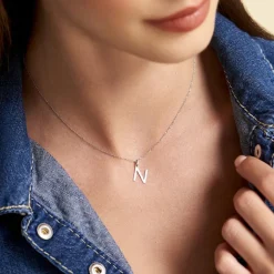 Histoire d'Or Pendentif Ionia Lettre or blanc