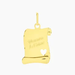 Histoire d'Or Pendentif Irenca Message Parchemin Or Jaune Online