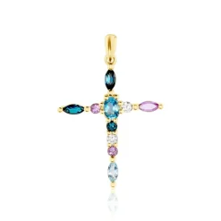 Histoire d'Or Pendentif Iris Or Jaune Topaze Améthyste