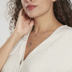 Histoire d'Or Pendentif Kauai Plaqué Or Jaune Pierre De Synthese plaqué or jaune pierre noir Discount