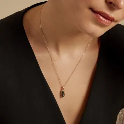 Histoire d'Or Pendentif Kauai Plaque Or Jaune Agate plaque or jaune agate vert New