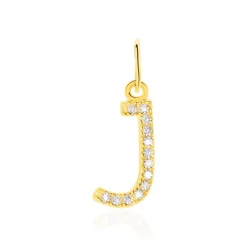 Histoire d'Or Pendentif Klementine Lettre J Or Jaune Oxyde Hot