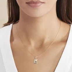 Histoire d'Or Pendentif Lamie Zodiaque Parchemin Or Jaune Sale