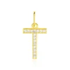 Histoire d'Or Pendentif Lettre T Or Jaune Oxyde Sale