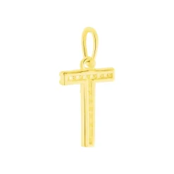 Histoire d'Or Pendentif Lettre T Or Jaune Oxyde Sale
