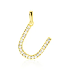 Histoire d'Or Pendentif Lettre U Or Jaune Oxyde New