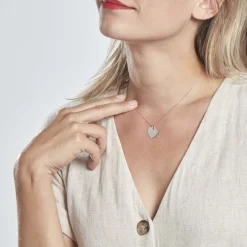 Histoire d'Or Pendentif Lisa or blanc Outlet