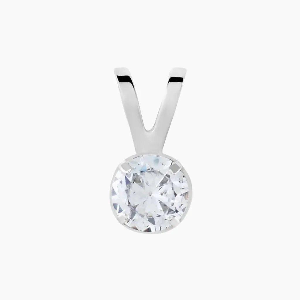 Histoire d'Or Pendentif Mabila Or Blanc Oxyde De Zirconium