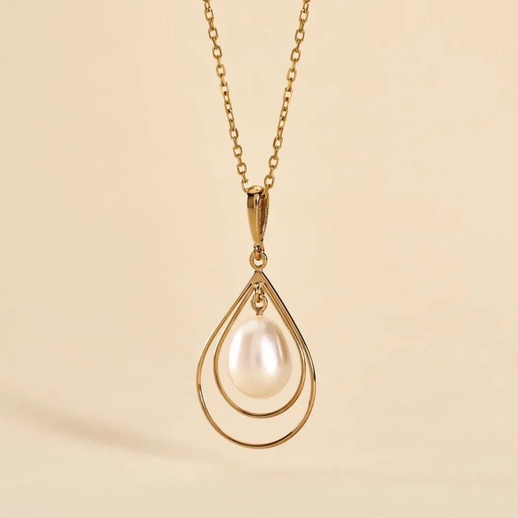 Histoire d'Or Pendentif Martyna Or Jaune Perle De Culture or jaune perle blanche Best