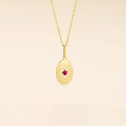Histoire d'Or Pendentif Melchior or jaune rubis