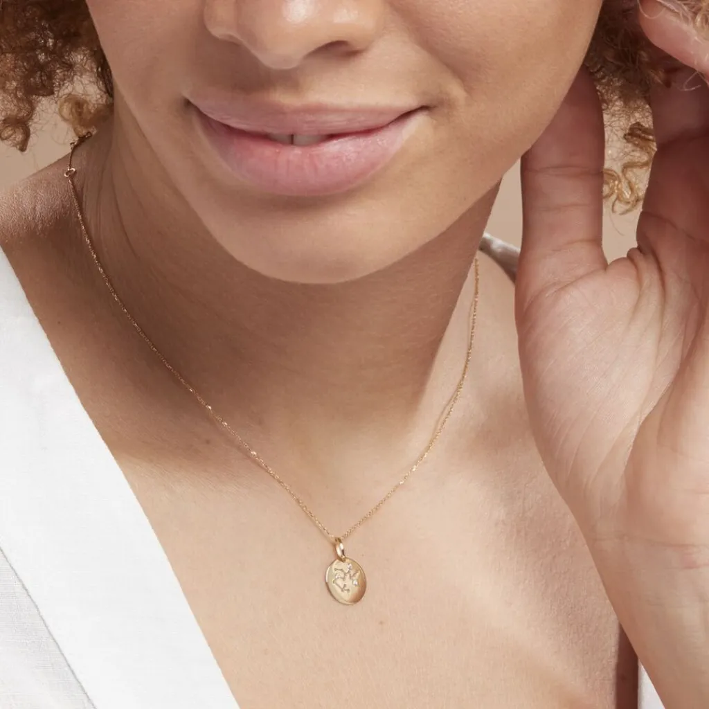 Histoire d'Or Pendentif Or Jaune Astraea Oxyde De Zirconium Sale