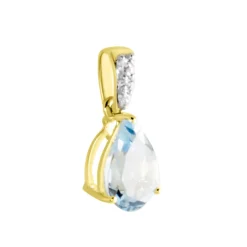 Histoire d'Or Pendentif Or Jaune Gorgel Topaze Oxydes De Zirconium or jaune topaze bleu sky Outlet