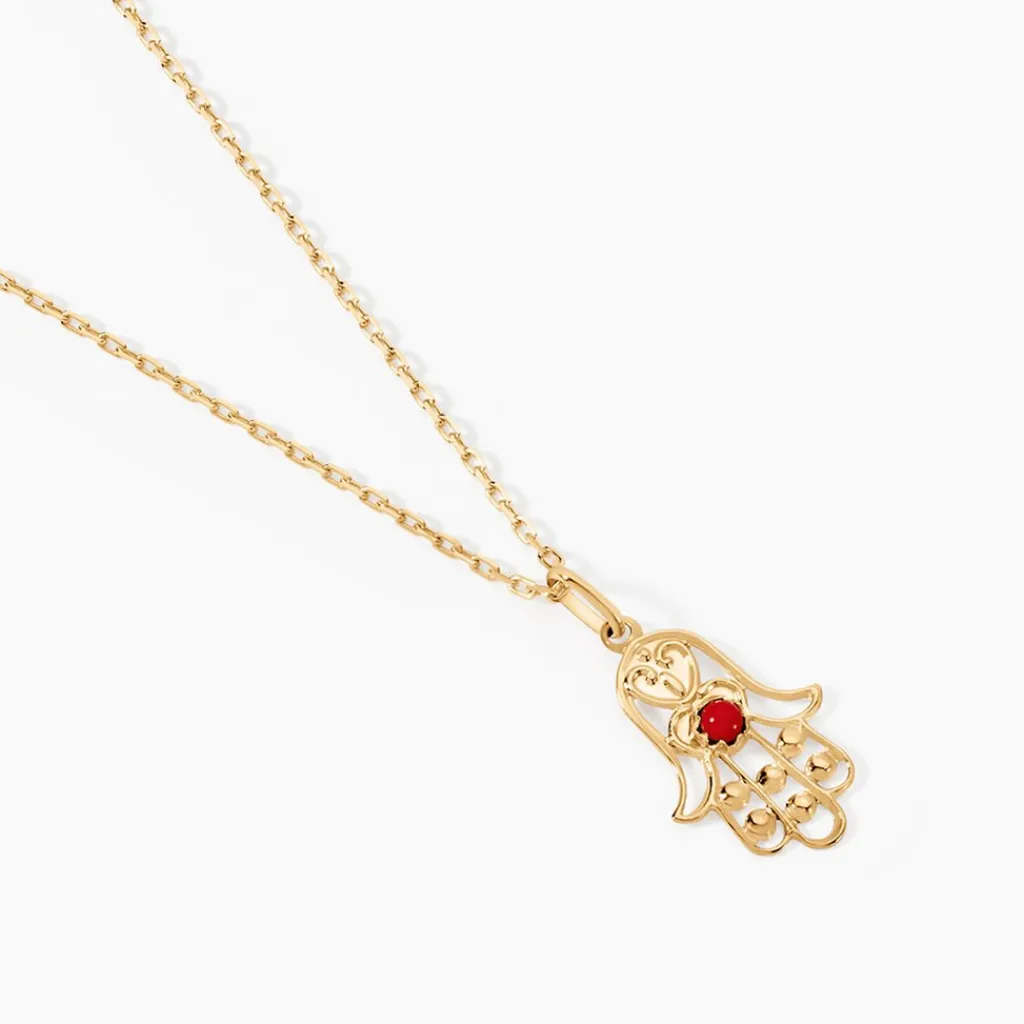 Histoire d'Or Pendentif Or Jaune Pierre D'imitation New