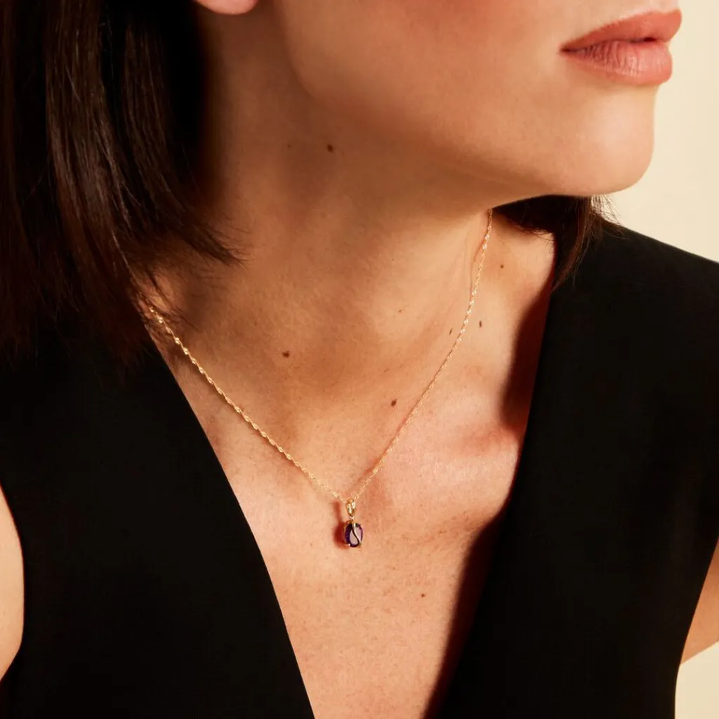 Histoire d'Or Pendentif Or Jaune Prudencia Améthyste or jaune amethyste violette New