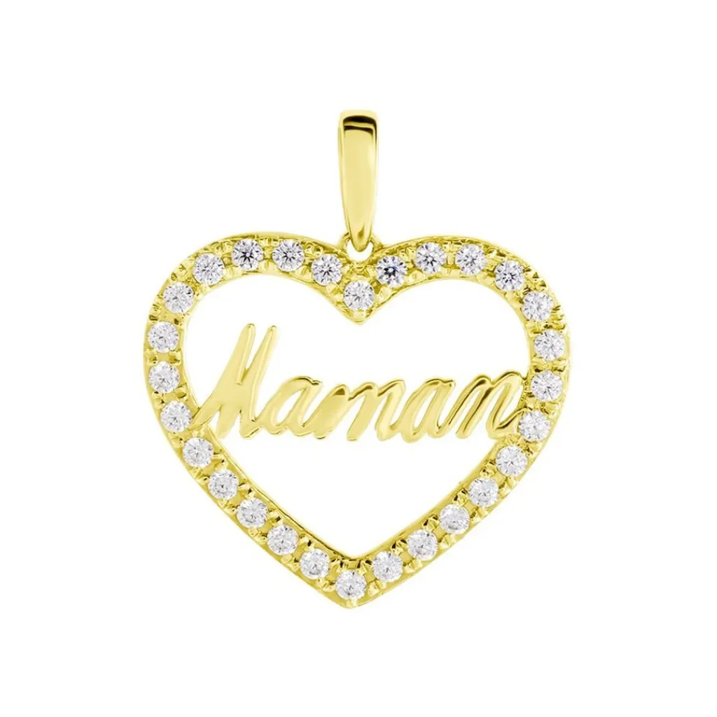 Histoire d'Or Pendentif Or Jaune Ramouna Oxyde De Zirconium Best
