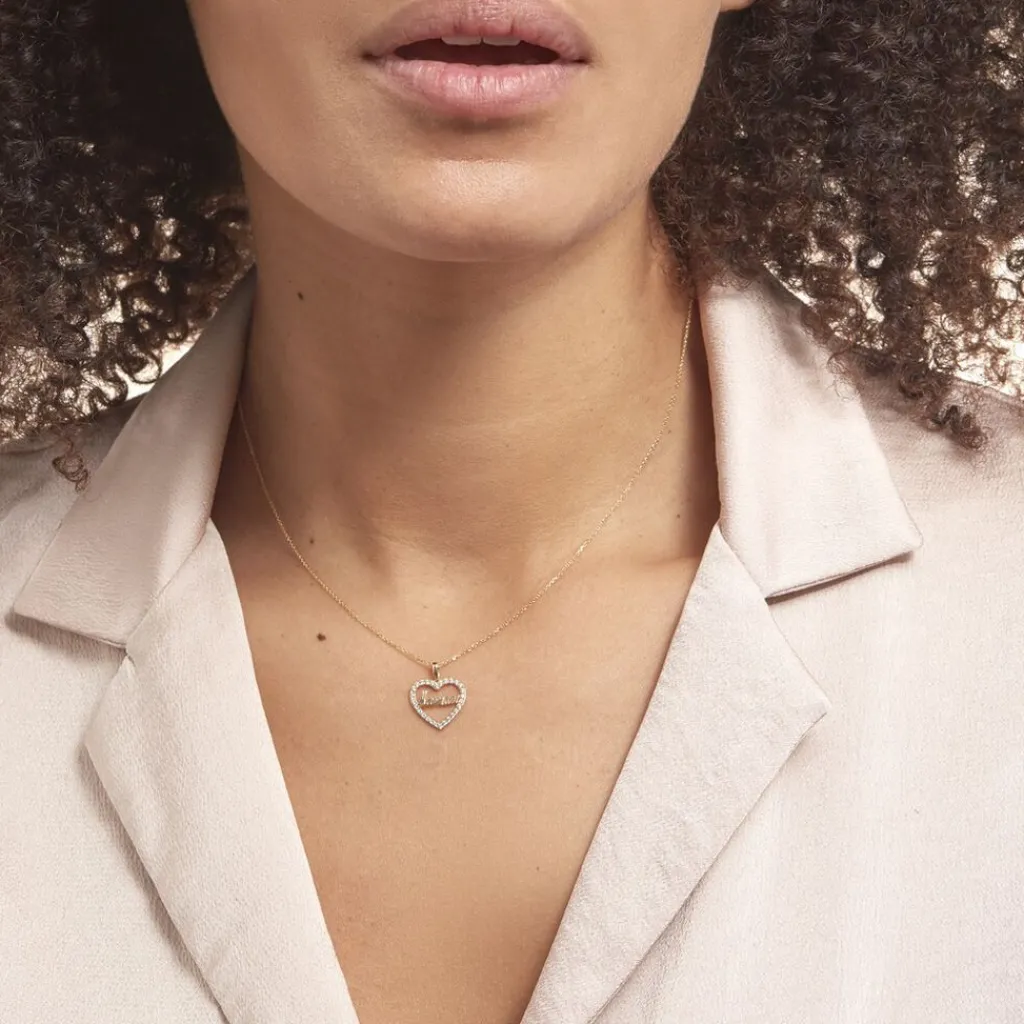 Histoire d'Or Pendentif Or Jaune Ramouna Oxyde De Zirconium Best