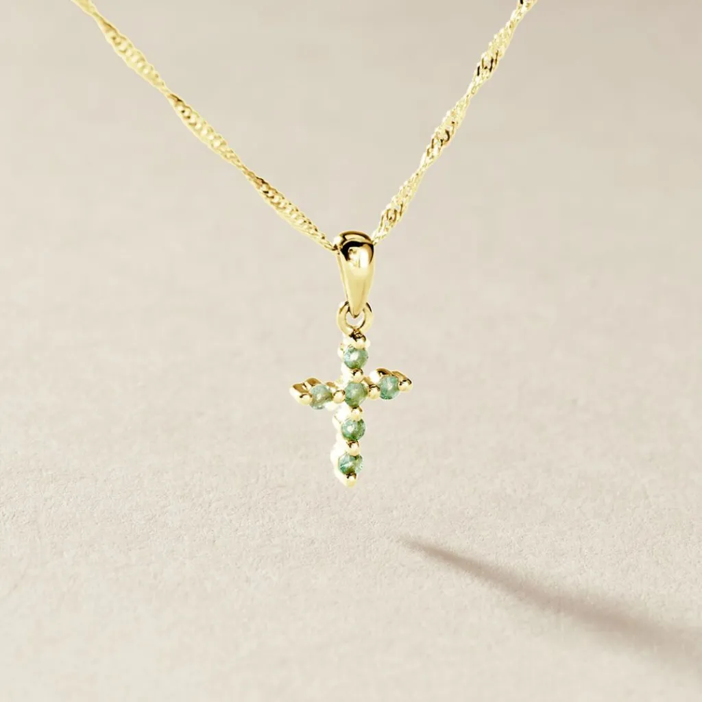 Histoire d'Or Pendentif Or Jaune Stanley Emeraude Online