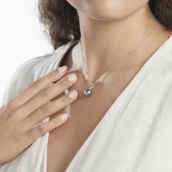 Histoire d'Or Pendentif Phila Or Blanc Perle De Culture De Tahiti Online