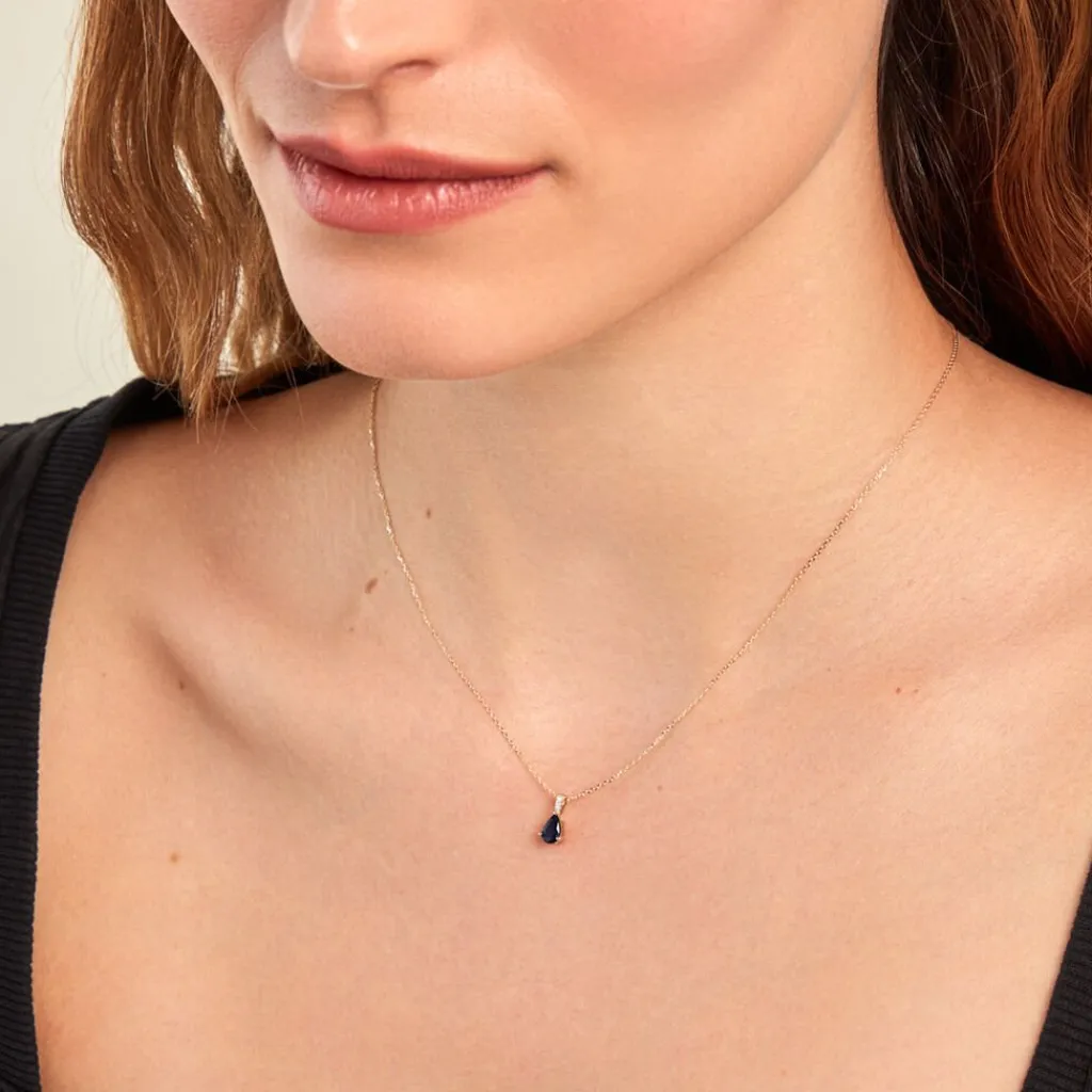 Histoire d'Or Pendentif Pâris Diamant or jaune saphir