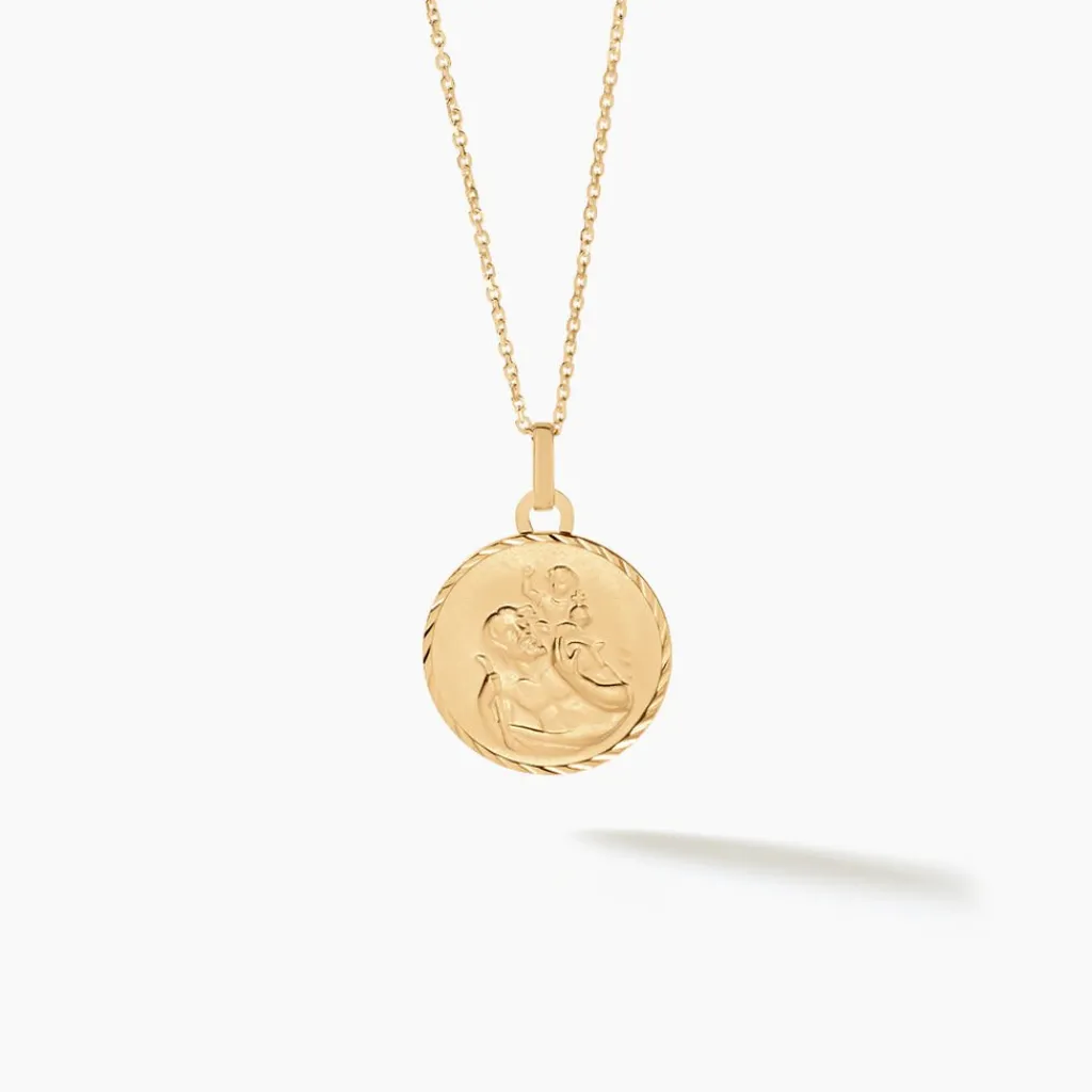 Histoire d'Or Pendentif Saint Christophe Diamante Or Jaune Best