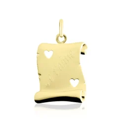 Histoire d'Or Pendentif Sirona Parchemin Message Or Jaune Discount