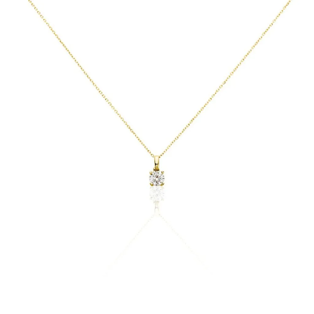 Histoire d'Or Pendentif Solitaire Aphrodite or jaune diamant Online