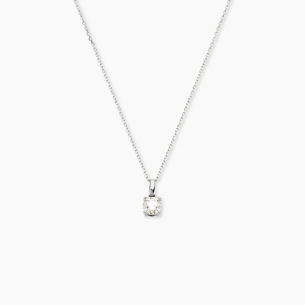 Histoire d'Or Pendentif Solitaire Aphrodite or blanc diamant Clearance