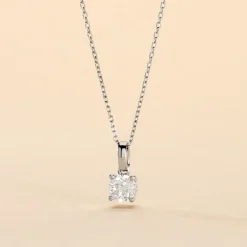 Histoire d'Or Pendentif Solitaire Aphrodite or blanc diamant Clearance