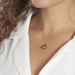 Histoire d'Or Pendentif Syana Or Blanc Perle De Culture De Tahiti or blanc perle nacre noire Clearance