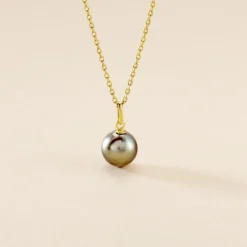 Histoire d'Or Pendentif Syana Or Jaune Perle De Culture De Tahiti or jaune perle nacre noire Sale