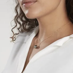 Histoire d'Or Pendentif Syana Or Jaune Perle De Culture De Tahiti or jaune perle nacre noire Sale