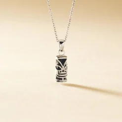 Histoire d'Or Pendentif Tiki Argent Blanc Onyx Best