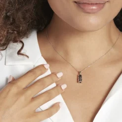 Histoire d'Or Pendentif Tiki Argent Blanc Onyx Best