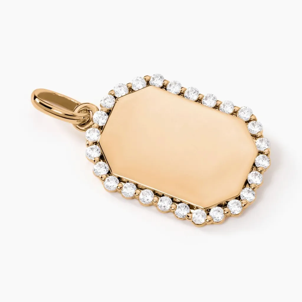 Histoire d'Or Pendentif Tissem Plaqué Or Doré Oxyde De Zirconium New