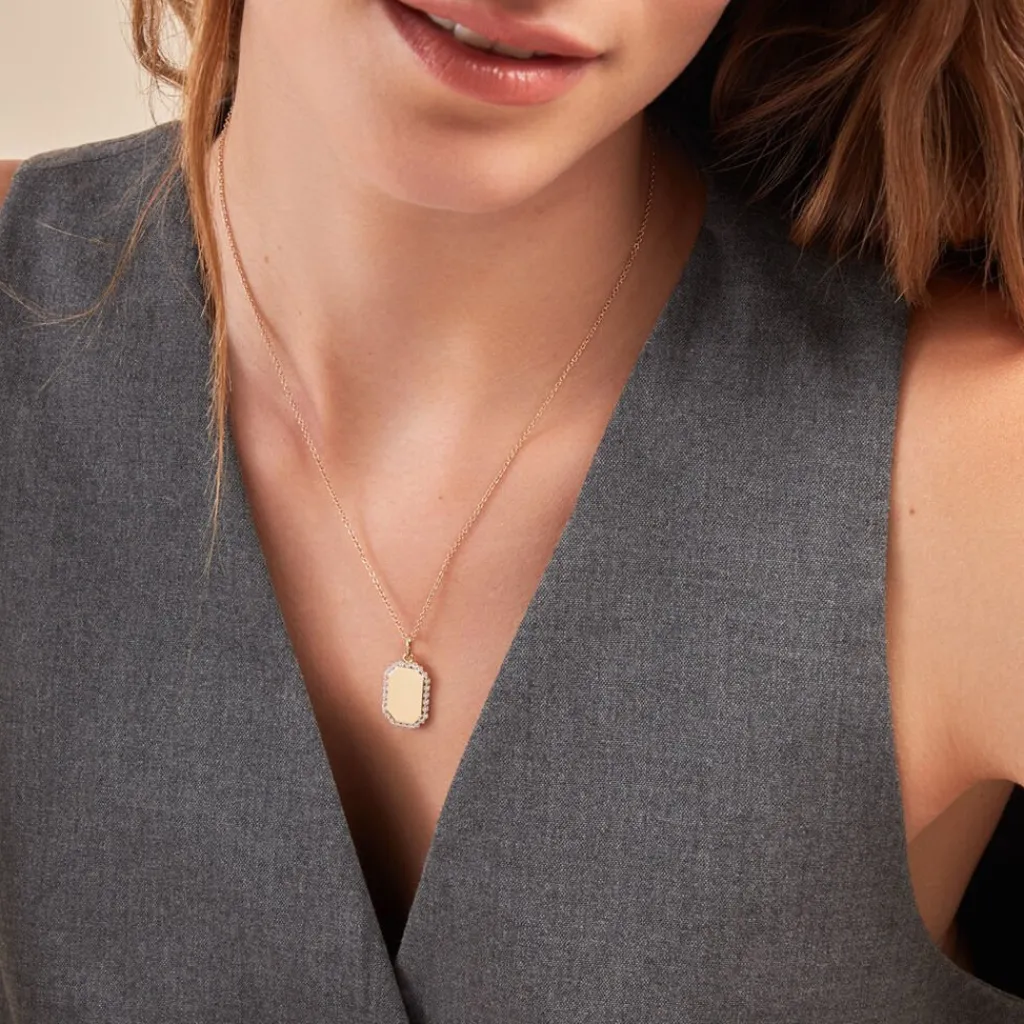 Histoire d'Or Pendentif Tissem Plaqué Or Doré Oxyde De Zirconium New