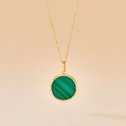 Histoire d'Or Pendentif Ultane Or Jaune Malachite or jaune malachite vert New
