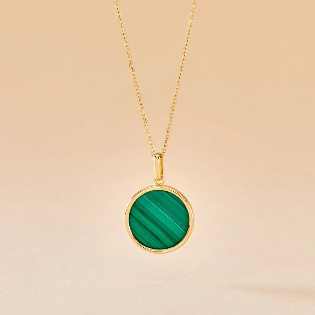 Histoire d'Or Pendentif Ultane Or Jaune Malachite or jaune malachite vert New