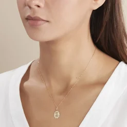 Histoire d'Or Pendentif Vierge Nuage Or Jaune New