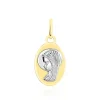 Histoire d'Or Pendentif Vierge Ovale Or Bicolore New