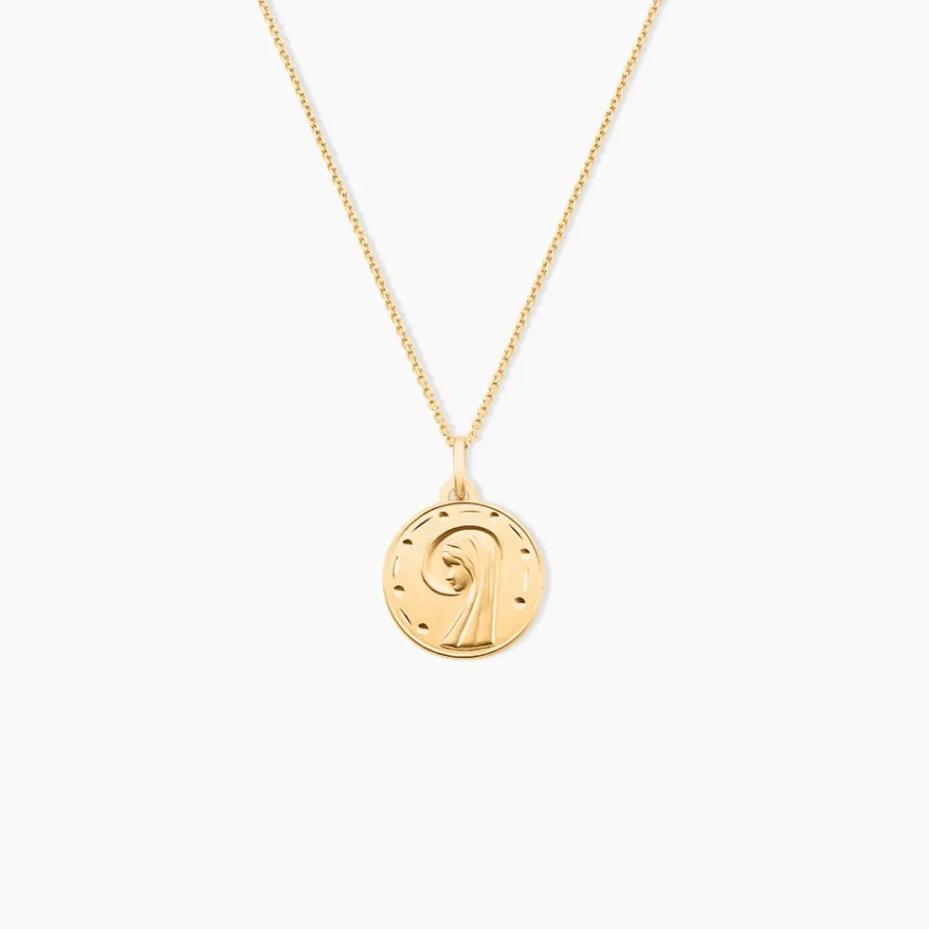 Histoire d'Or Pendentif Vierge Rond Diamante Or Jaune Online