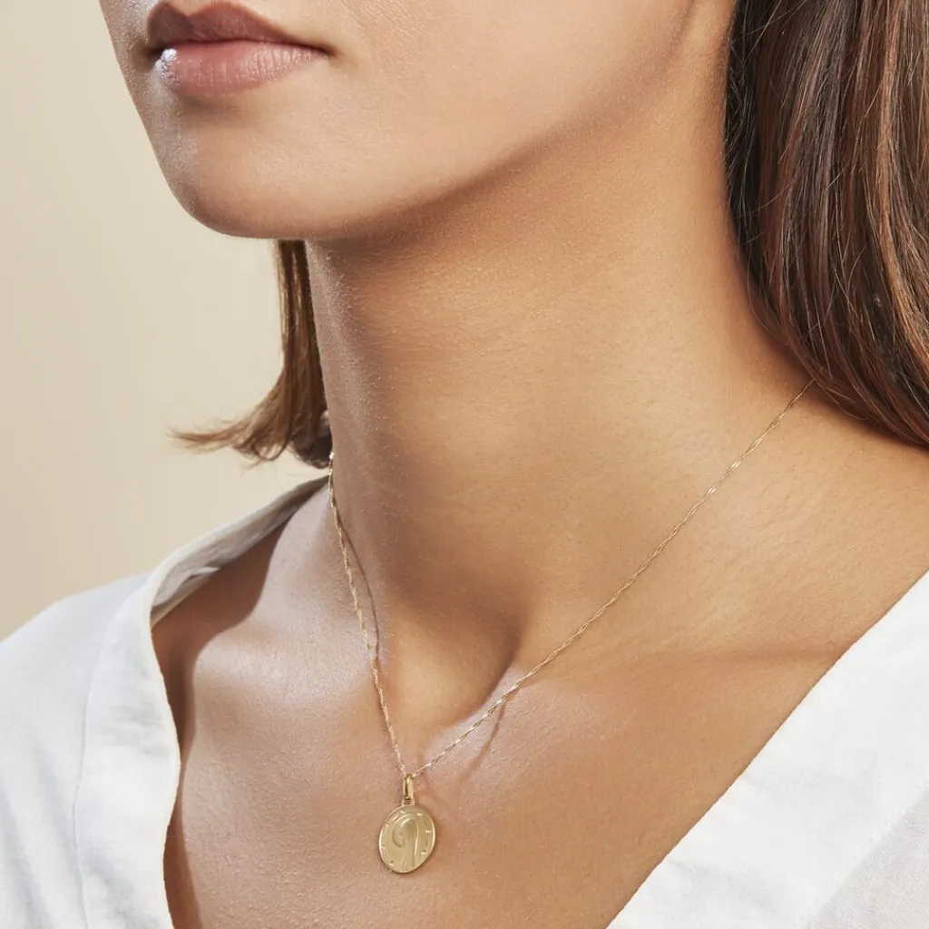 Histoire d'Or Pendentif Vierge Rond Diamante Or Jaune Online