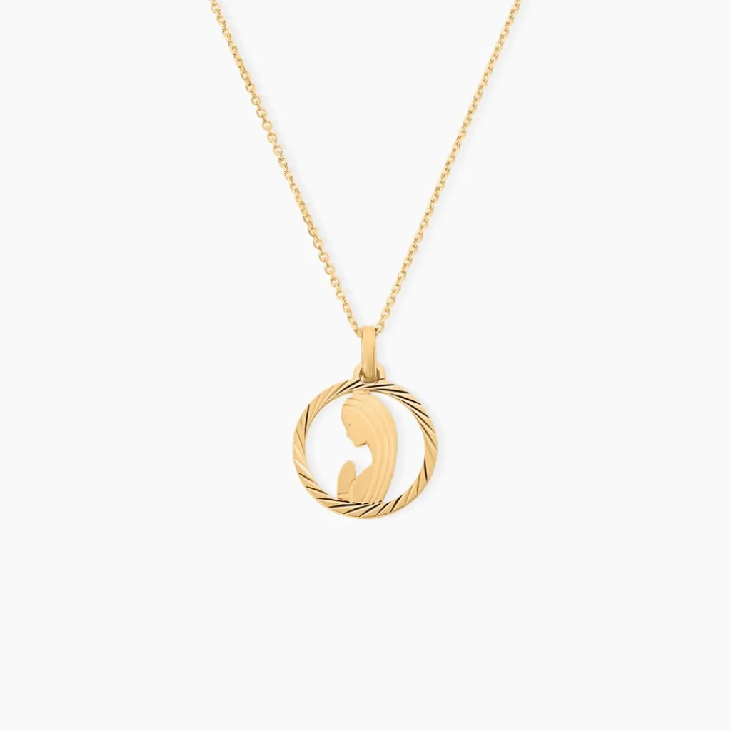 Histoire d'Or Pendentif Vierge Rond Diamante Or Jaune Online