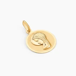 Histoire d'Or Pendentif Vierge Rond Or Jaune New