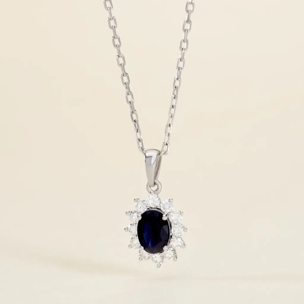 Histoire d'Or Pendentif Vladimir Or Blanc Saphir Et Diamant Online