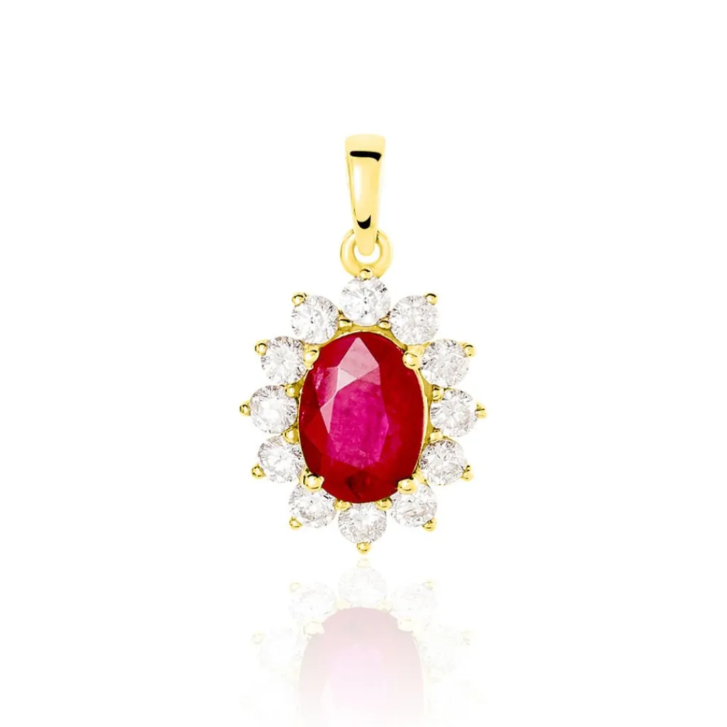 Histoire d'Or Pendentif Vladimir Et Diamant or jaune rubis Outlet