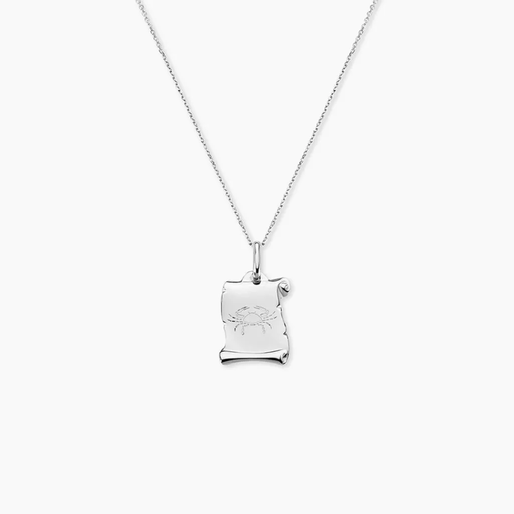 Histoire d'Or Pendentif Zodiaque Parchemin Argent Blanc Outlet