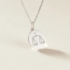 Histoire d'Or Pendentif Zodiaque Rond Argent Blanc New